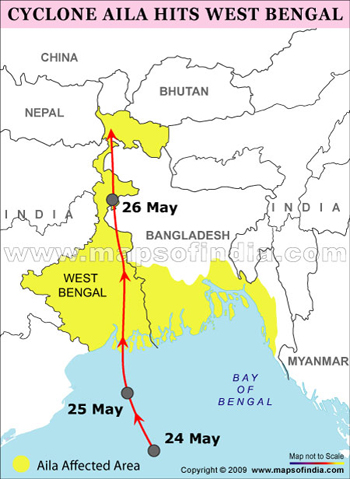 Picture of Cyclone Aila Hits West Bengal
