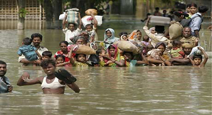 Picture of flood affected people