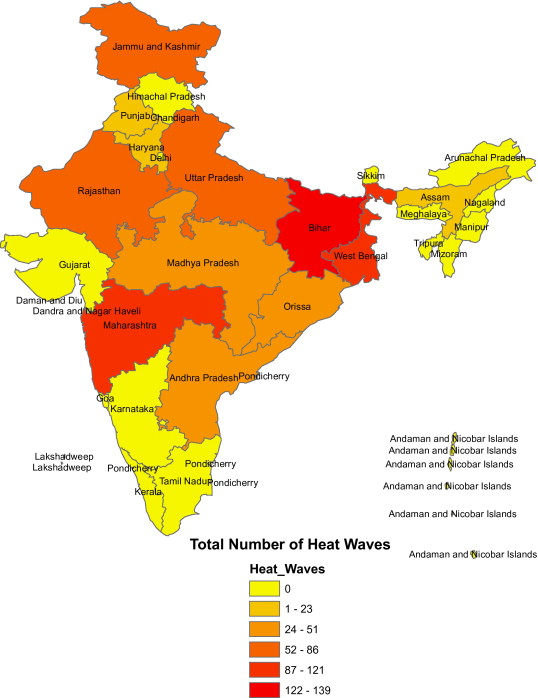 Picture of HeatWave Prone Areas of India