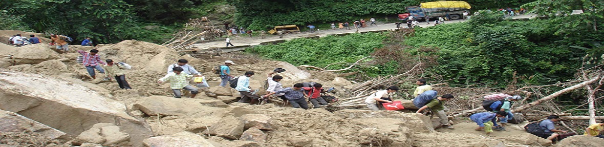 Landslides triggered by heavy overnight rain in the hills